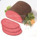 Bogen-Truthahnsalami Pfeffer Auslese, mit Rinder-und Pflanzenfett